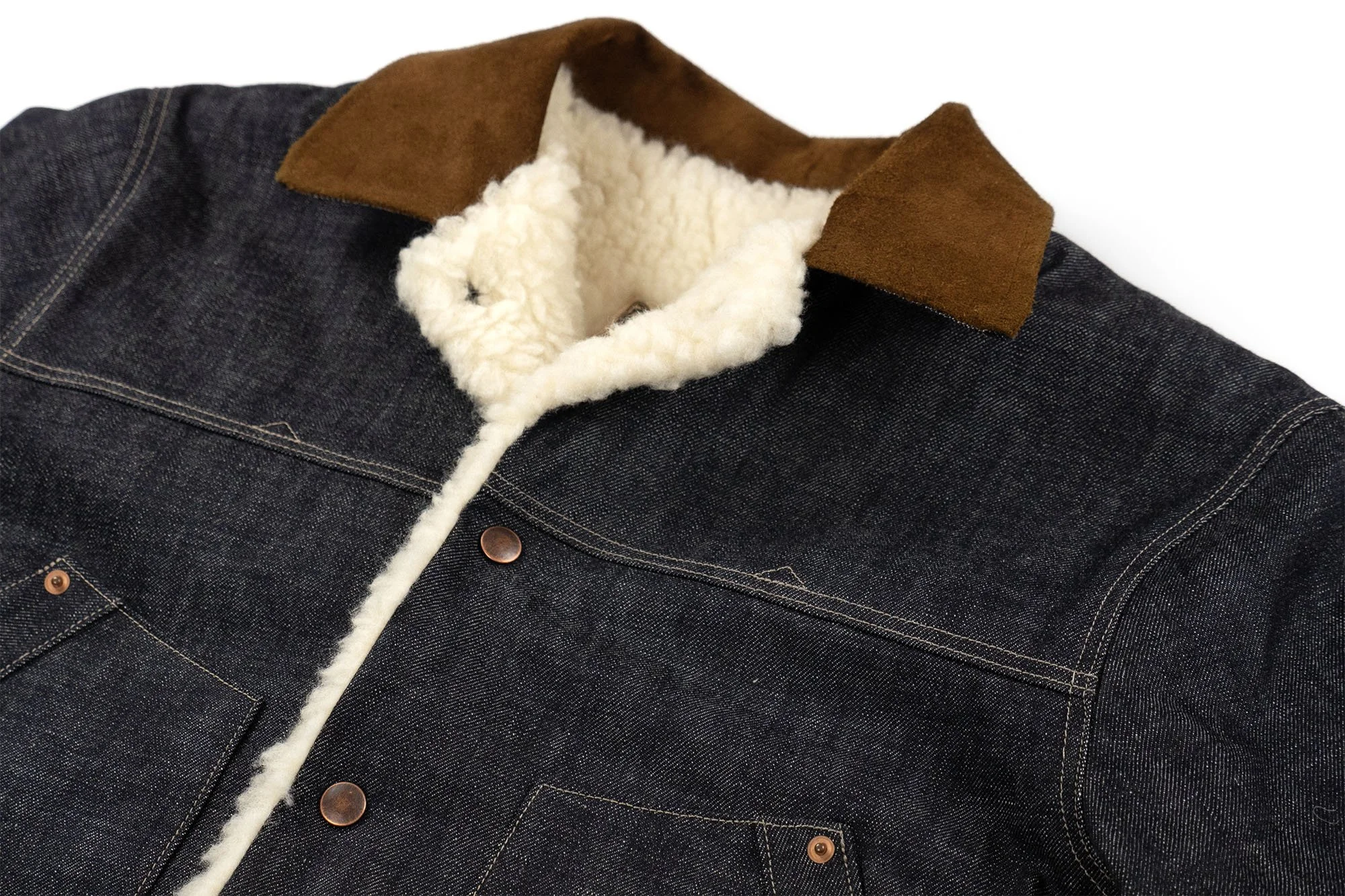 FBC TAILOR & SUPPLY DENIM SHERPA JACKET — FBC TAILOR & SUPPLY